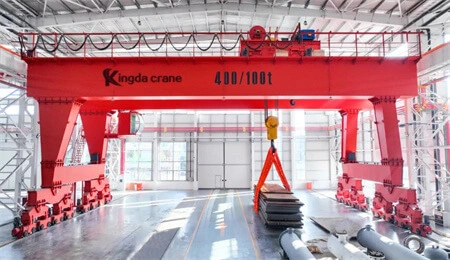 kingda crane 400t double beam gantry crane service for chemical industry